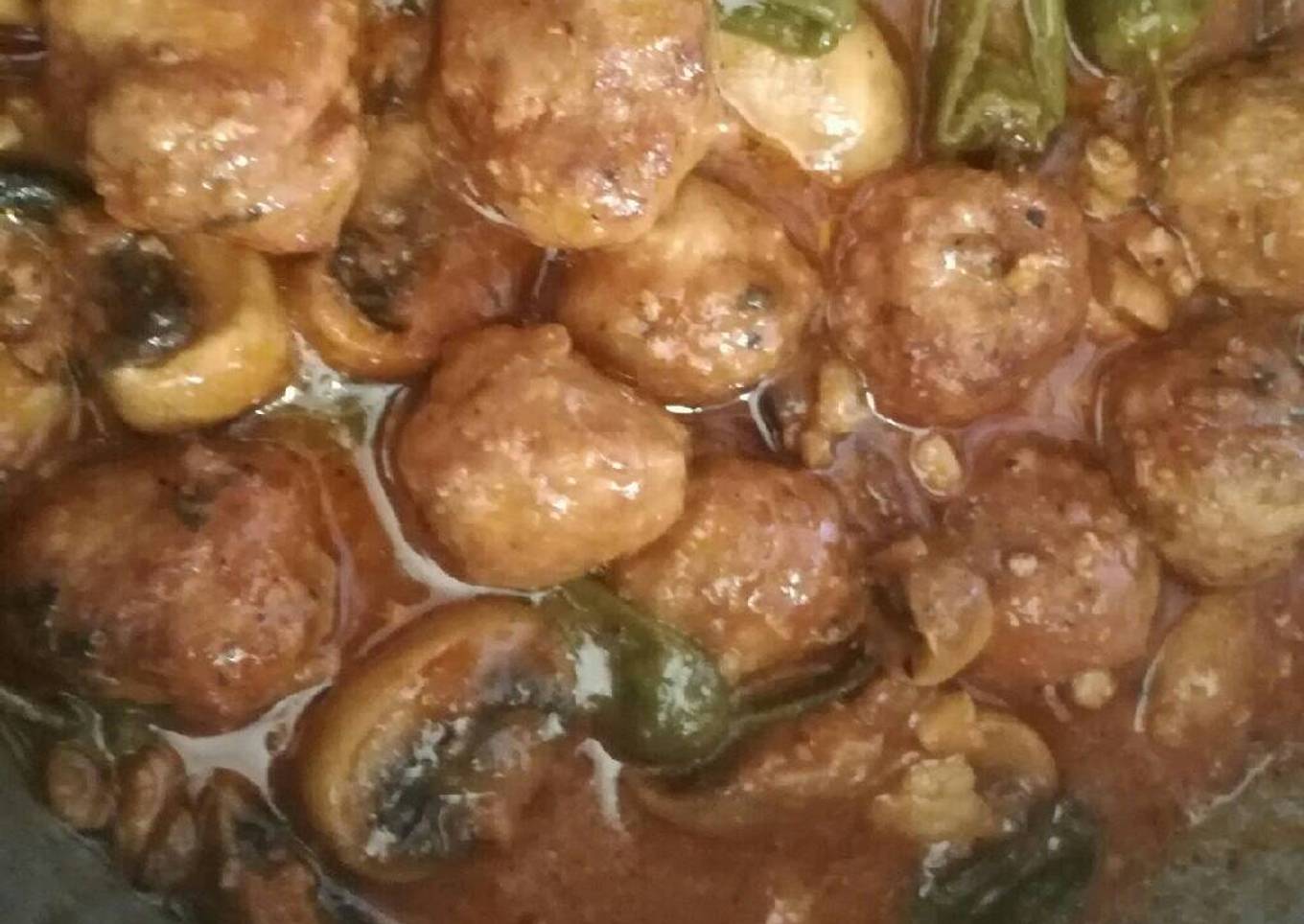 Albóndigas con champiñones