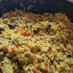 Nigerian fried rice A picture of Nigerian fried rice.