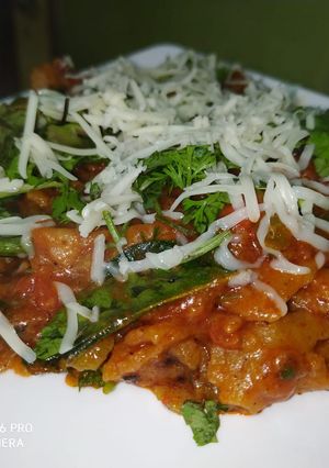 A picture of Masala fried roti.