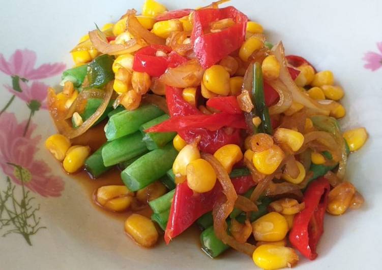 Tumis Jagung buncis Pedas