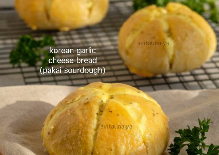 Cara Gampang Membuat Sourdough Korean Garlic Cheese Bread yang Enak
