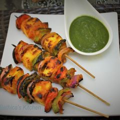 A picture of Grilled Paneer Tikka.