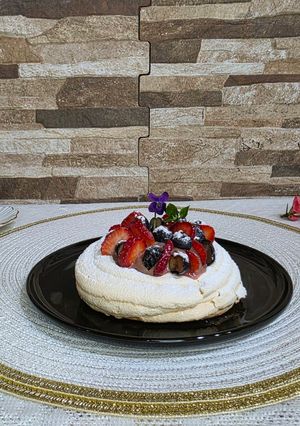 Una foto de Pavlova fácil