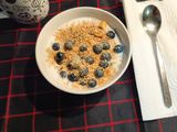Kéfir con arándanos y semillas