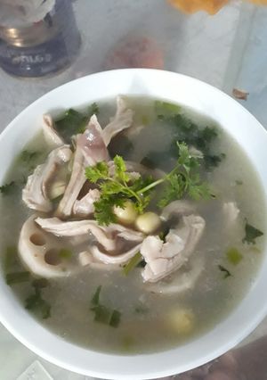 Hình của món Bao tử heo hầm hạt sen.