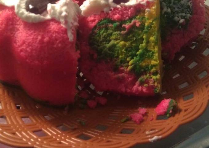 Anti Ribet, Bikin 07 Bolu Air Rainbow kukus Menu Enak