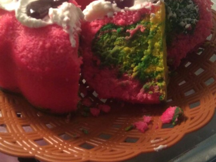 Anti Ribet, Bikin 07 Bolu Air Rainbow kukus Menu Enak