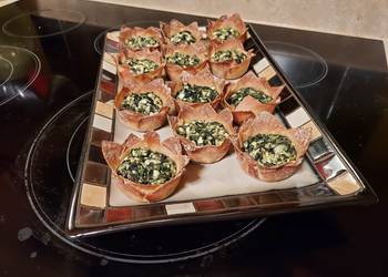 Easy Making Recipe Spanakopita Wonton Cups Delicious Steady