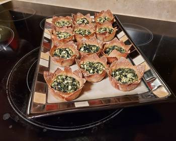 The New Way Serving Recipe Spanakopita Wonton Cups Delicious Nutritious