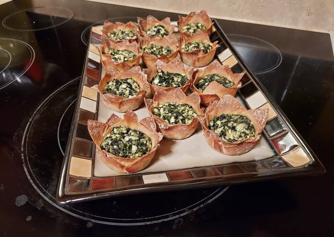 Easiest Way to Make Award-winning Spanakopita Wonton Cups