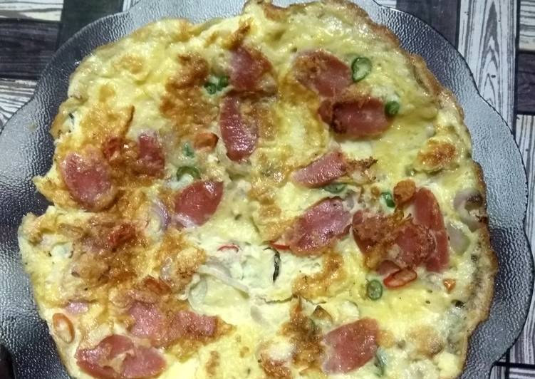 Resep Telur dadar ala pizza oleh pujirutastuti - Cookpad