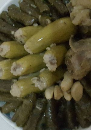 صورة لوصفة محشي كوسا وورق عنب باللحم