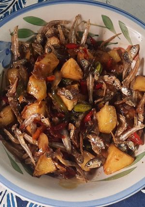Foto resep Teri Tawar Kentang Saus Tiram
