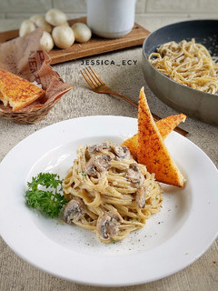 Foto resep Fettucine Creamy Mushroom