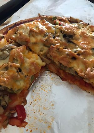 Una foto de Pizza de verduras