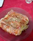 Canelones de jamón y vegetales