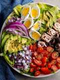 Warm Pasta Salad with Cucumber, Cherry Tomatoes, and Chickpeas