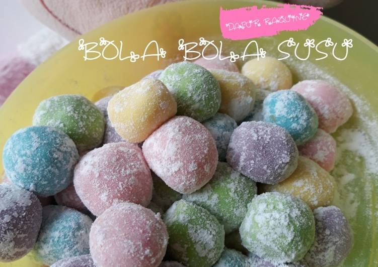 Cara Gampang Menyiapkan Bola² susu pelangi🍡 Anti Gagal