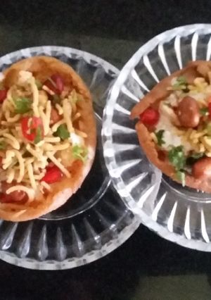 A picture of Rajgira katori chat.