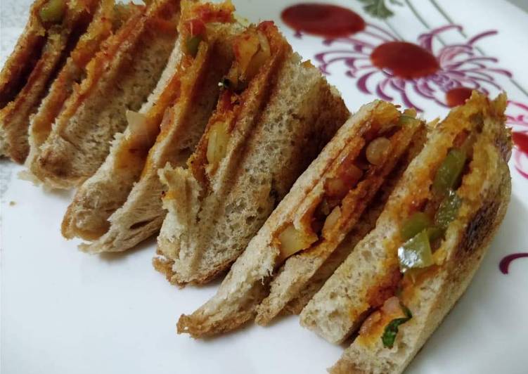 Easiest Way to Prepare Homemade Veg Masala Sandwich