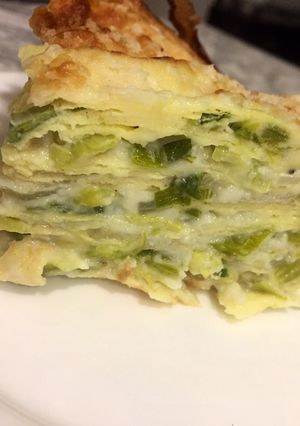 Una foto de Pasticho de Crepes de ajo porro