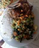 Acelga con papas y carne