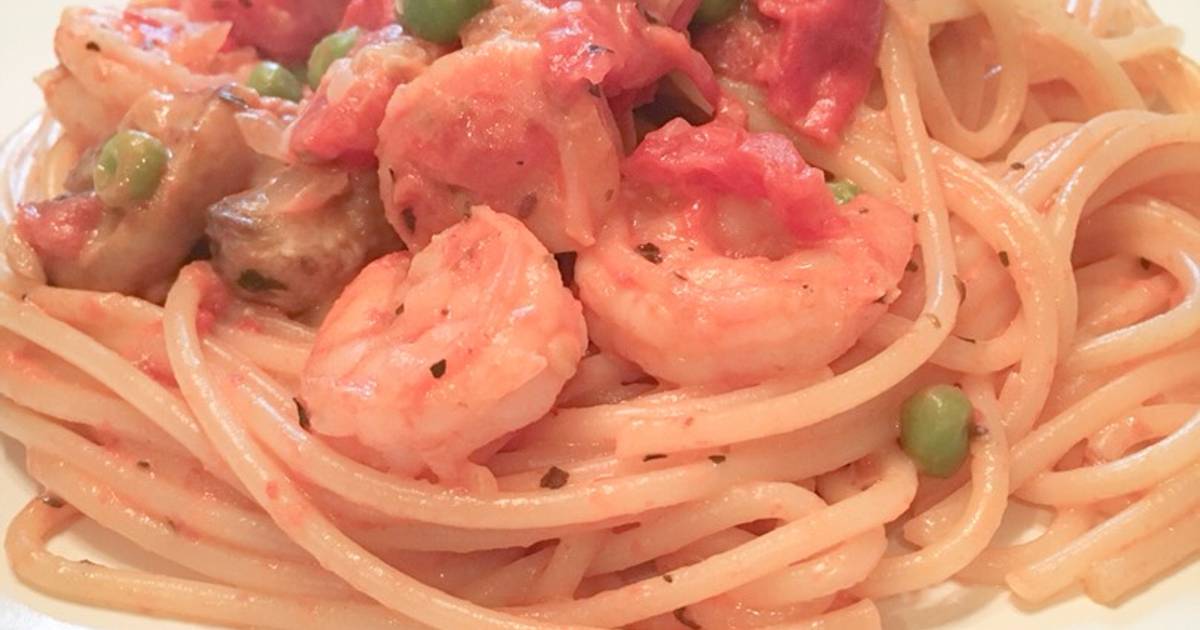 Shrimp, Tomato, & Cream Cheese Pasta Recipe by Mireya K - Cookpad