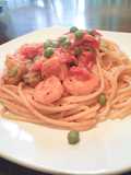 Shrimp, Tomato, & Cream Cheese Pasta