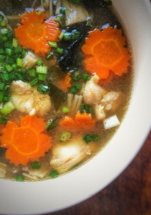 รูปของ Oriental meal : ซุปจระเข้มิโสะตุ๋นยาจีน