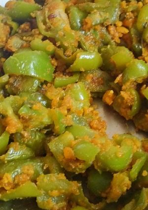A picture of Simla Mirchi sabji.