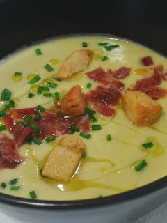 Una foto de Gazpacho verde