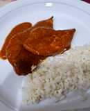 Pollo con salsa limón