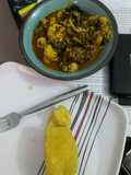 Ofe okazi with achara and egusi balls