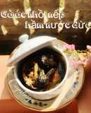 Gà ác nhồi nếp hầm nước dừa