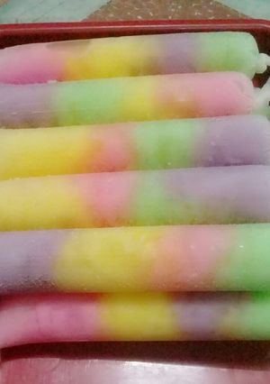 Foto resep Es lilin pelangi