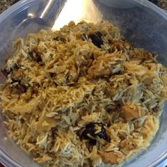 Kashmiri Chicken Boti Biryani A picture of Kashmiri Chicken Boti Biryani.