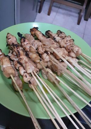 Foto resep Sate ayam marinasi jamur