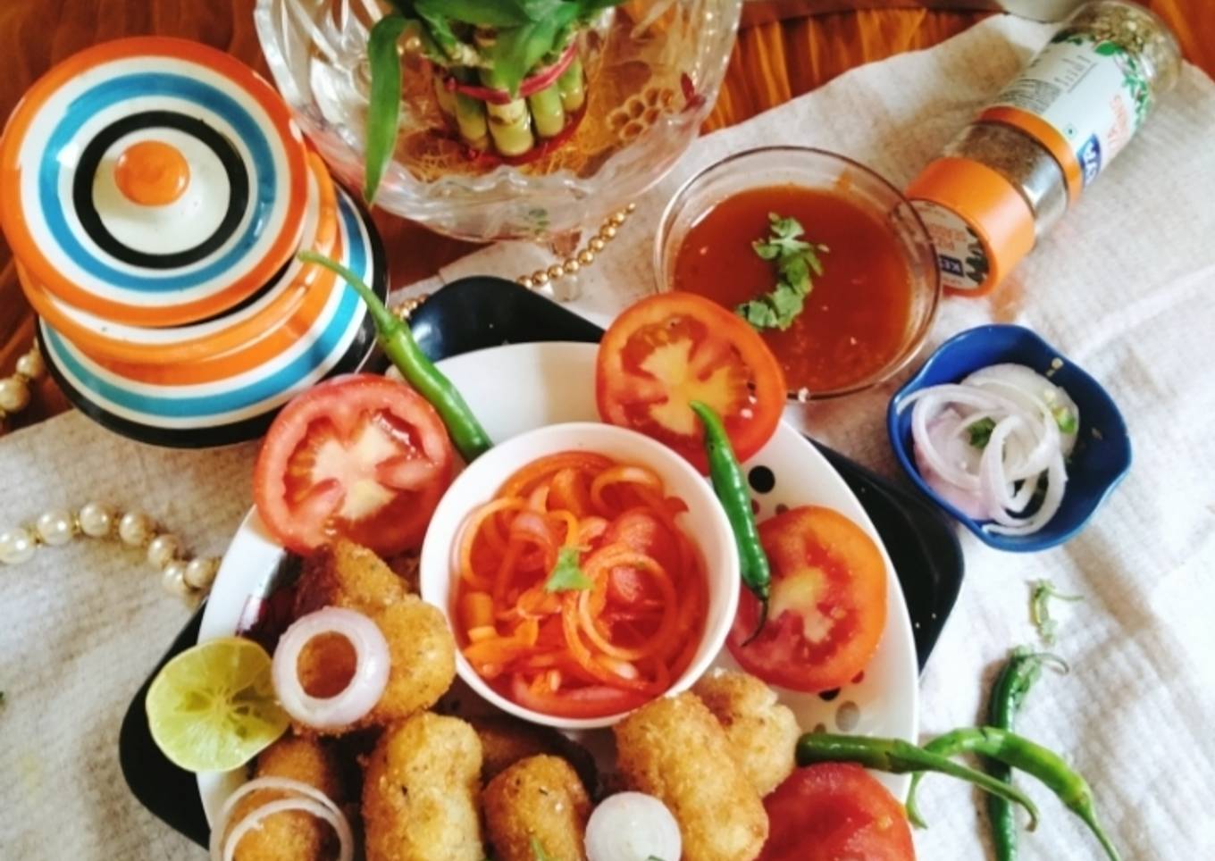 SPICY POTATO NUGGETS (veg patties)