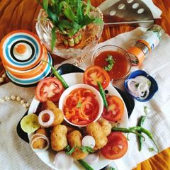 A picture of SPICY POTATO NUGGETS (veg patties).