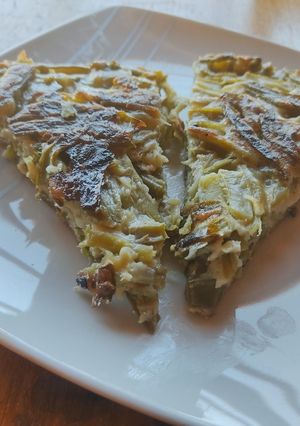 Una foto de Tortilla de porotos verde fácil