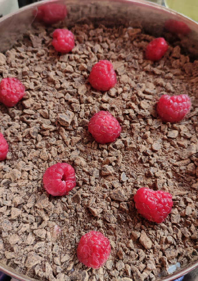 Una foto de Tarta fría de galletas y yogur