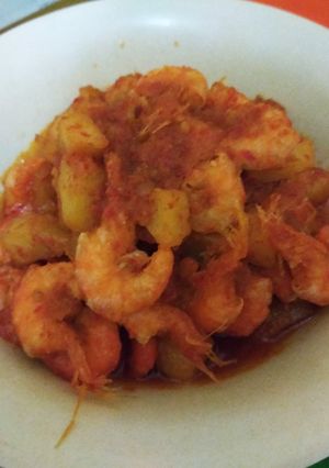 Foto resep Balado kentang udang