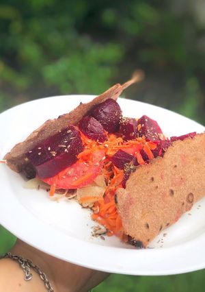 Una foto de 🌮Fajita o tacos veganos integrales rápidos🌮