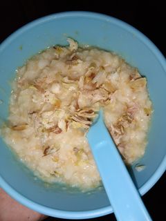 Foto resep Mpasi nasi Tim wortel dan ayam suwir
