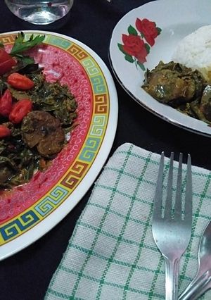 Foto resep Rendang Jengkol & Daun Singkong Magicom #tantanganakhirtahun