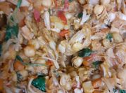 Una foto de guiso de garbanzos tradicional