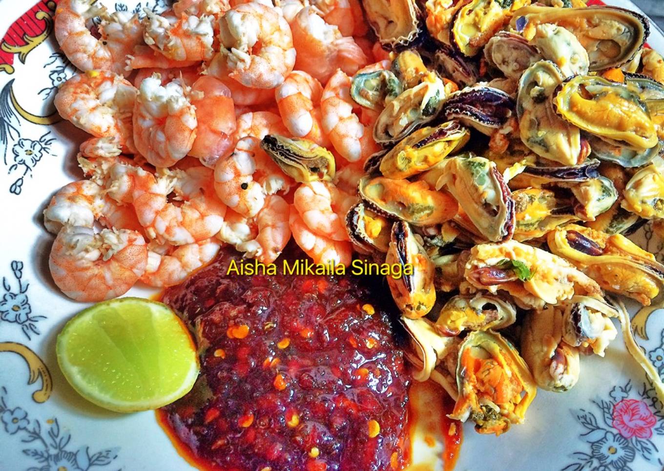 Udang Dan Kerang rebus
