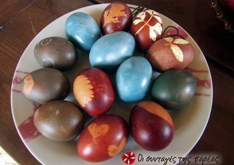 Easter eggs naturally dyed