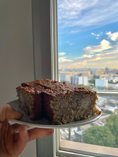 Una foto de Budín de avena con banana, coco y chía! 🥥 🍌