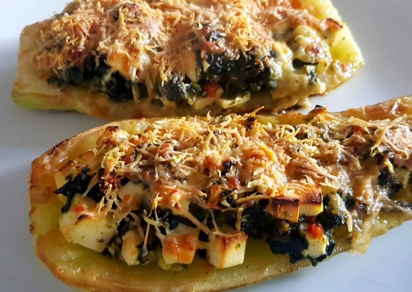 Zucchini rellenos de espinaca y queso ricotta #revista